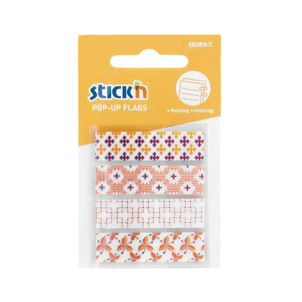 26080 Закладки самоклеящиеся пластиковые Z-сложение 70 г/м2 20 л. 4 цвета Stick`n 