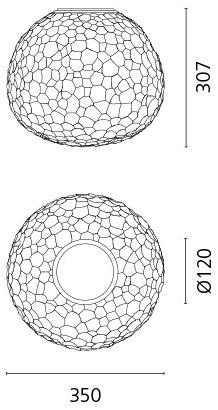 Artemide Галогенный потолочный светильник из дутого стекла Meteorite sun-id-1427722 - Вид №3
