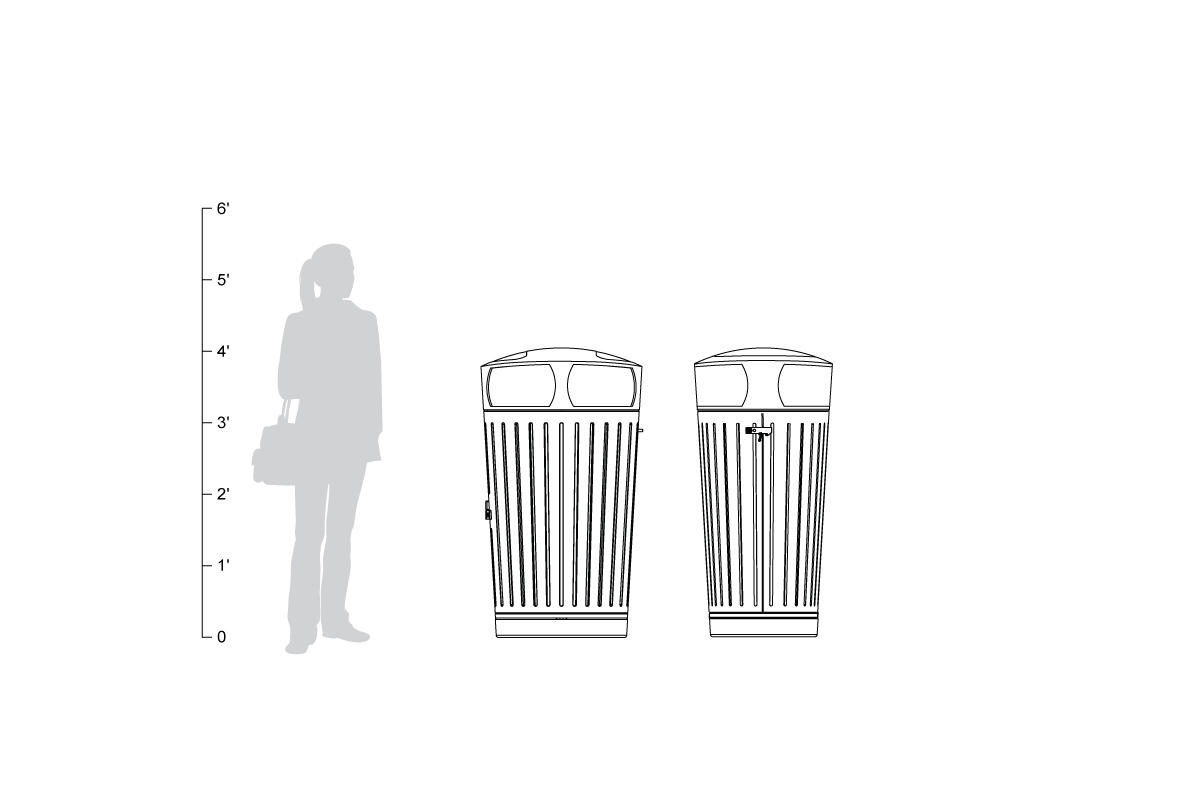 FSRT179 Отправка мусора и контейнер для вторичной переработки  Forms-surfaces  - Вид №14