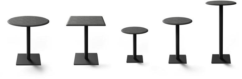 BUZAO Круглый высокий стол из лавового камня  B25113  - Вид №1