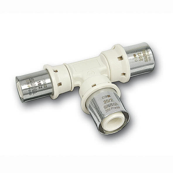 135130201620 SANHA 35130 3fit-Press PPSU тройник ВПр 20x16x20 мм  - Вид №1