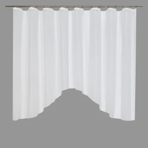 Штора на ленте для кухни "Арка" 285x160 см цвет белый