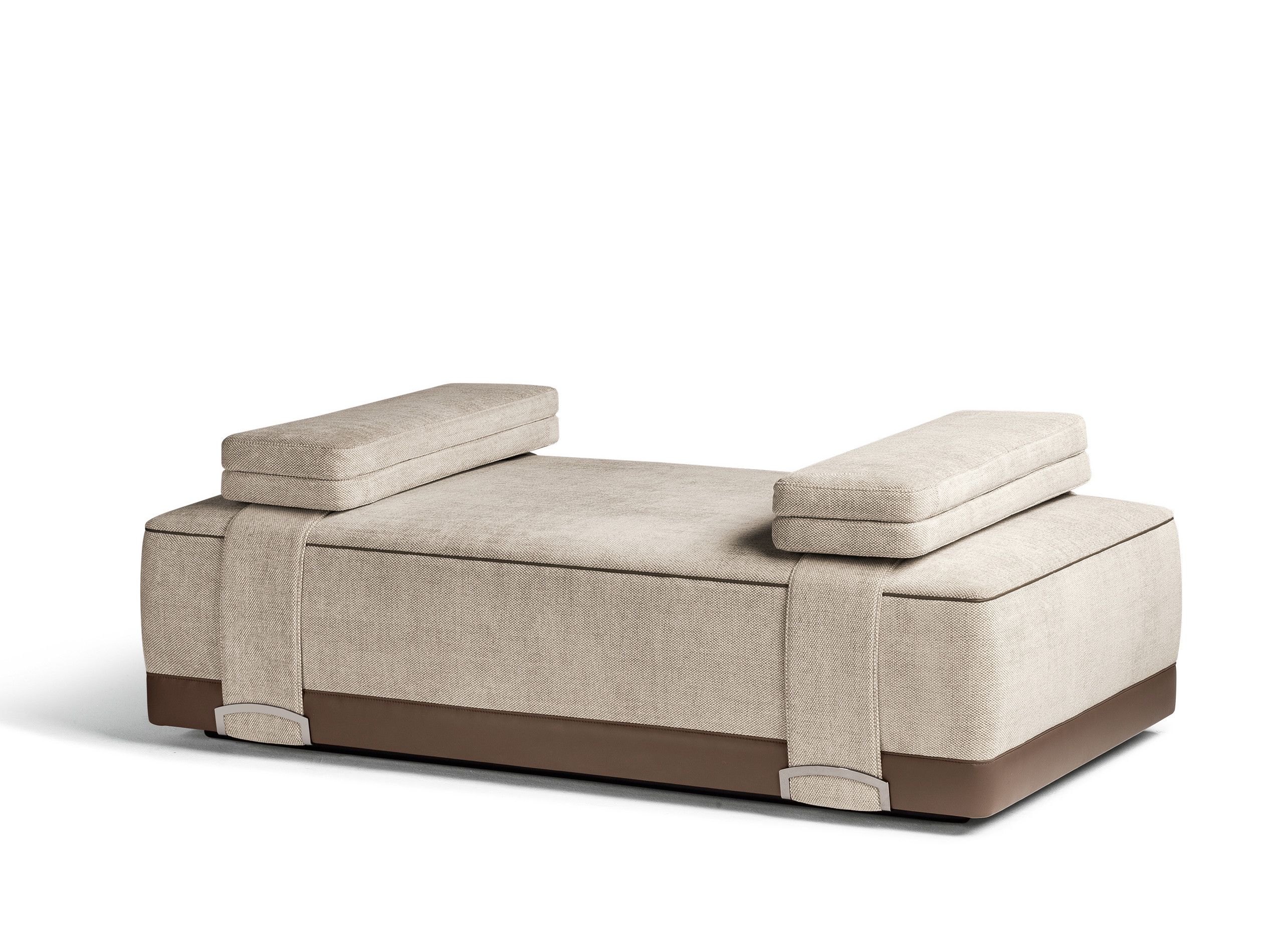 Прямоугольный пуф из ткани Poltrona Frau коллекция-мебель и аксессуары ARCH-00018077