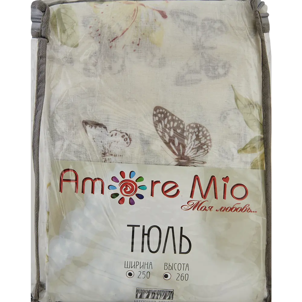 Тюль на ленте 250х260 см цвет зелёный AMORE MIO STLM-2041664 - Вид №5