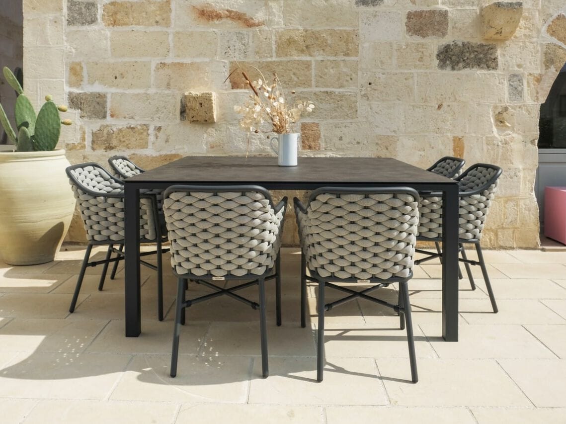 Квадратный садовый стол в HPL DRIGANI плоская поверхность ARCH-00134069