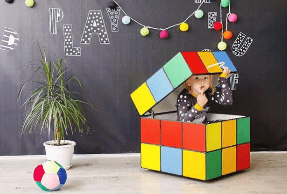 Ящик для игрушек "Кубик Рубика" МАНДАРИН ПРОДЛЕНКА 178753 Желтый;зеленый Santreyd  - Вид №6