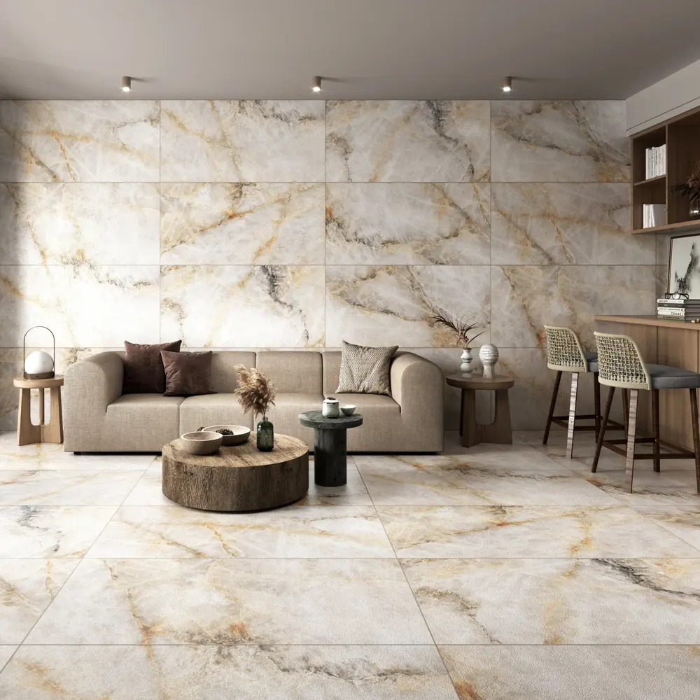 Глазурованный керамогранит Onice Victoria Lapp 60x120 см 1.44 м² лаппатированный цвет бежевый Santreyd STLM-2138299