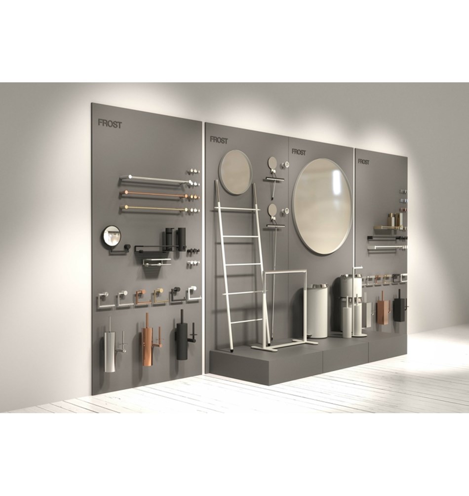 FROST Зеркало 4120 с крючком, круглое » белое Нержавеющая сталь Белый U4120-W  - Вид №6