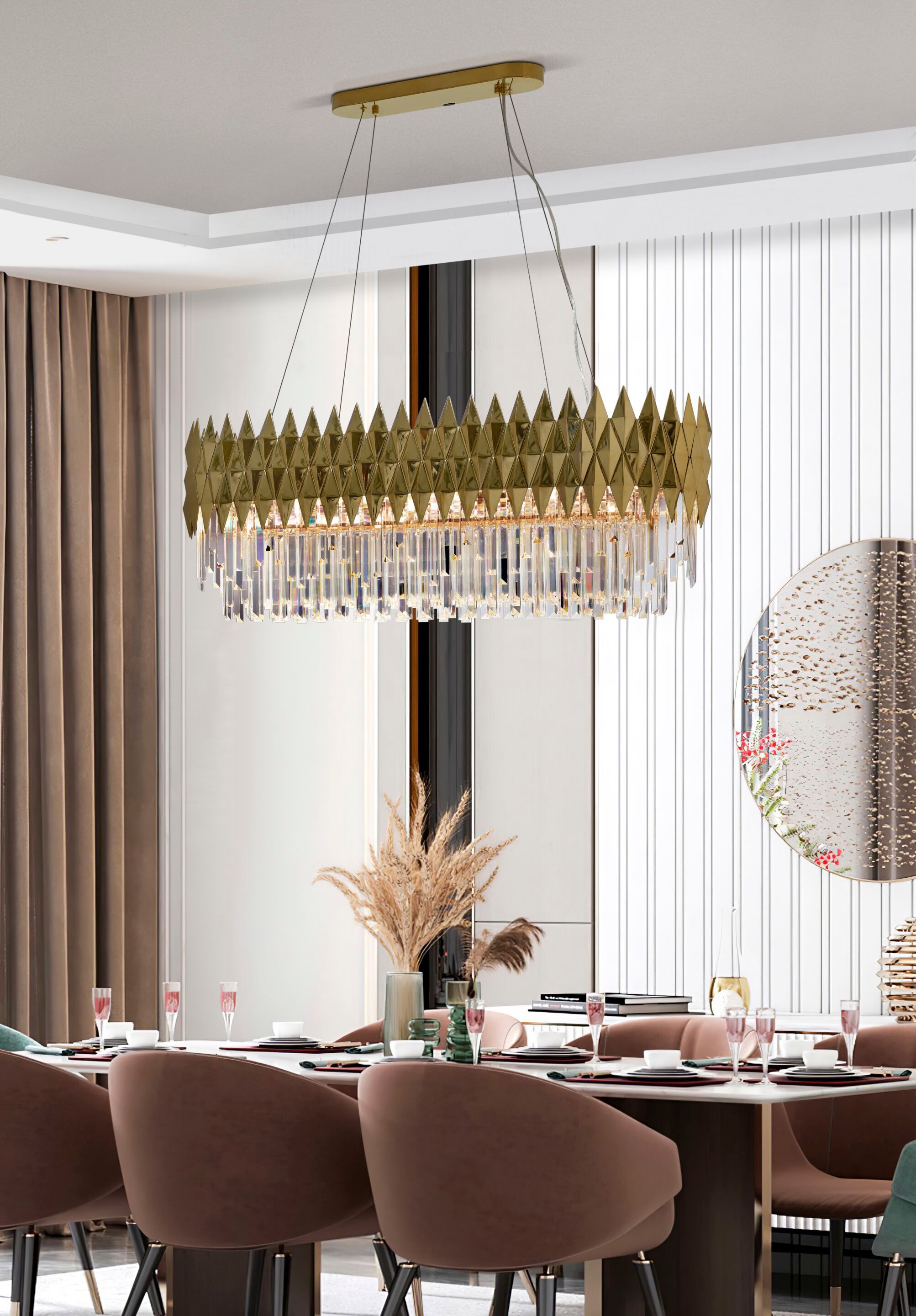 Подвесной светильник из нержавеющей стали с кристаллами K-Lighting Lune ARCH-00138432 - Вид №2