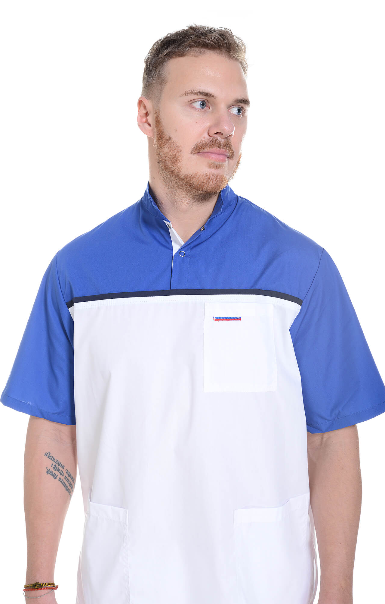 61943 Костюм "Лидер" белый василек  Медицинская одежда  размер 44-46/170-176 Спецодежда  - Вид №16