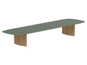 Стеклянный прямоугольный садовый стол