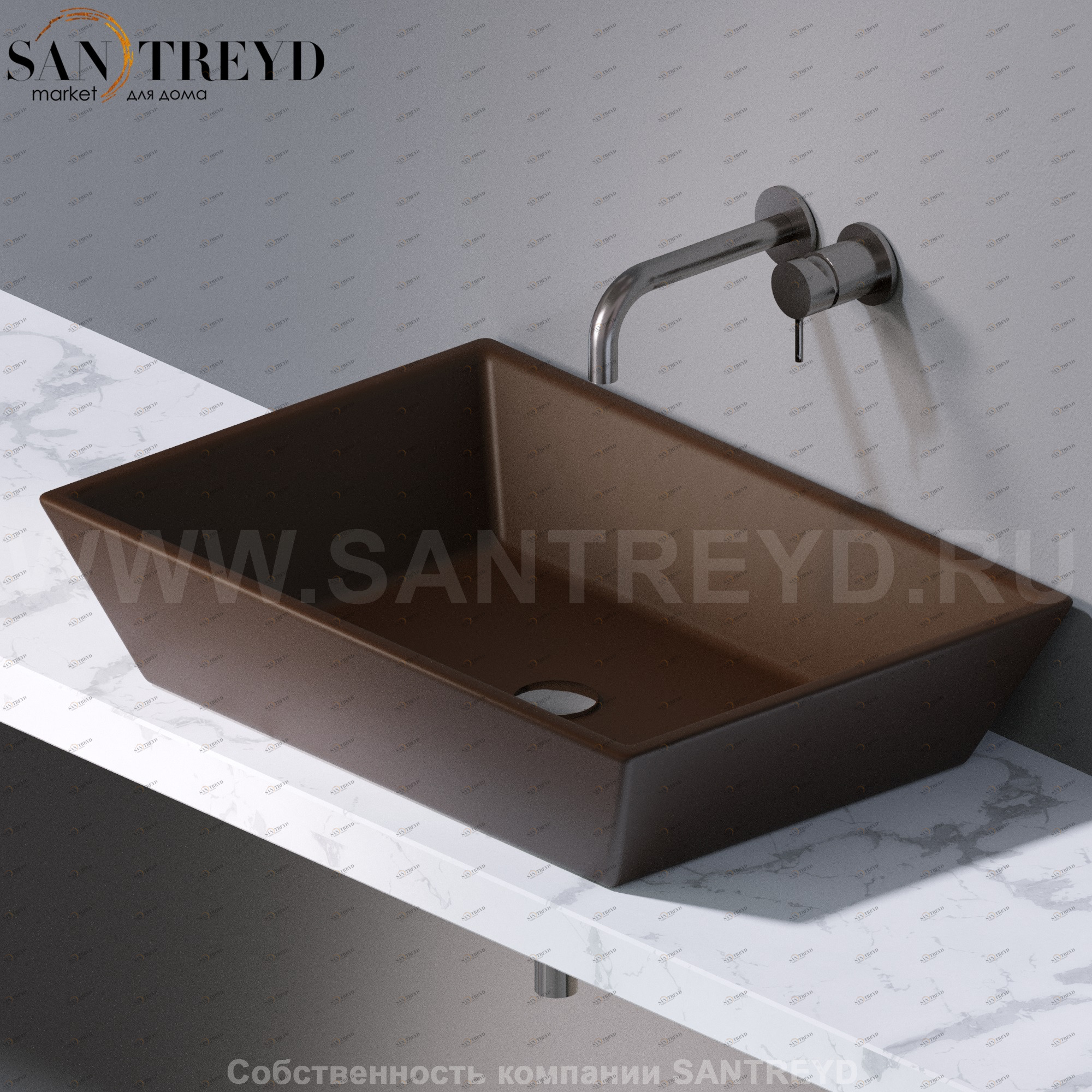 L292107 Накладная раковина на столешницу  прямоугольная A. e T. Italia PRISMA AeT ITALIA