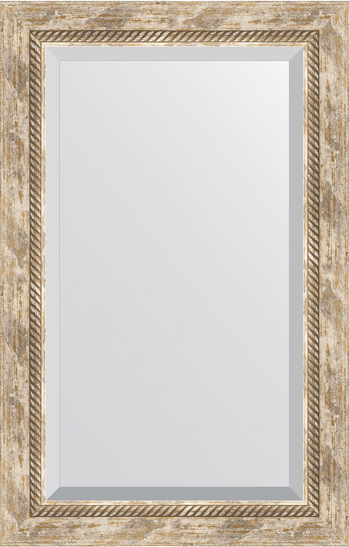 BY 3407 Зеркало с фацетом в багетной раме - прованс с плетением 70 mm EVOFORM Exclusive