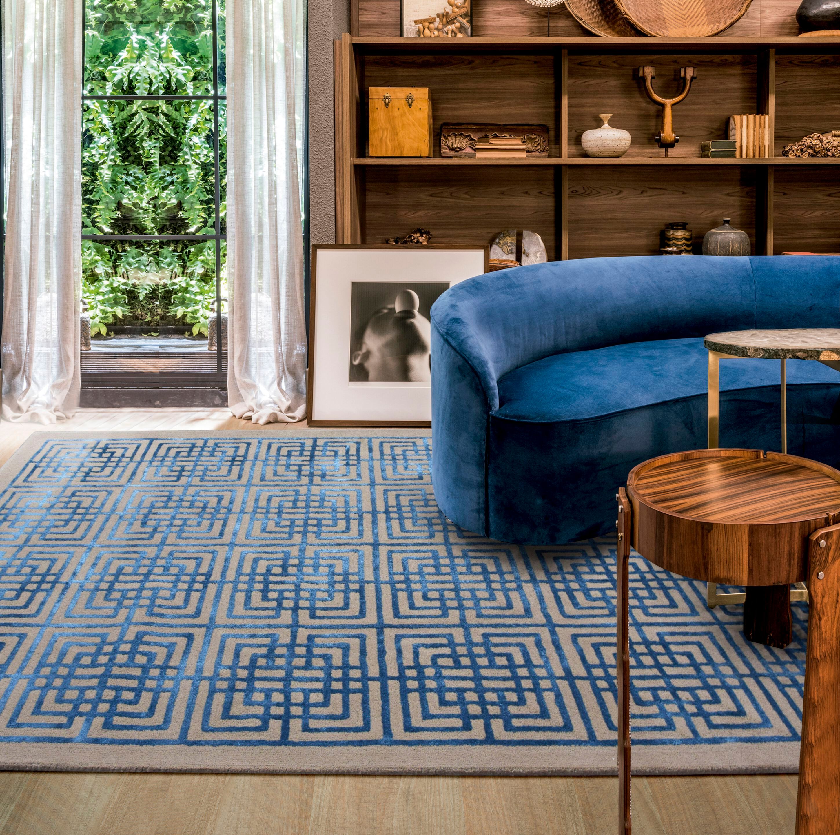 Прямоугольный ковер с длинным ворсом с геометрическим рисунком Ademi Exclusive ARCH-00075450 - Вид №3