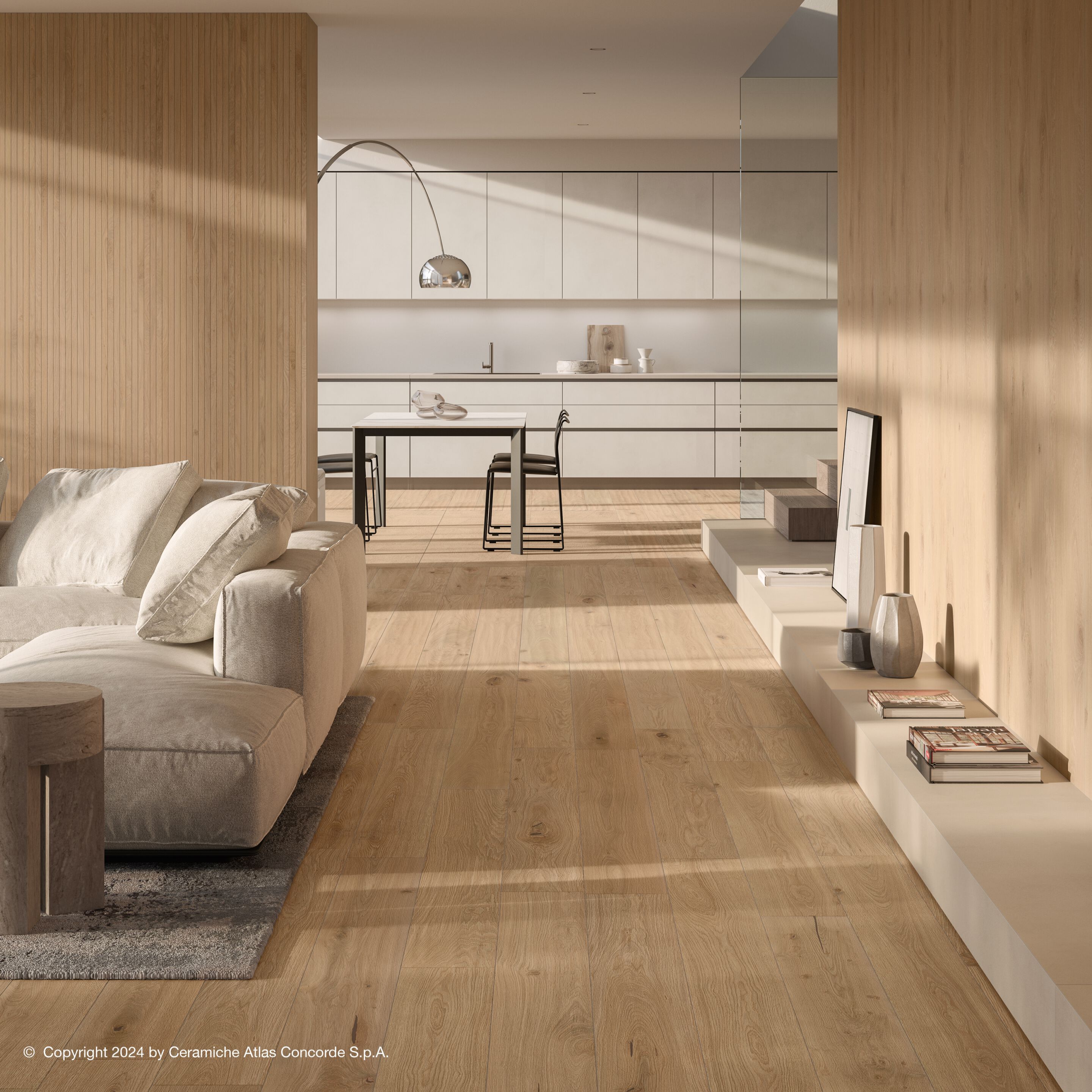 Напольное покрытие из керамогранита в помещении и на открытом воздухе с эффектом дерева Atlas Concorde журнал ARCH-00030139 - Вид №3