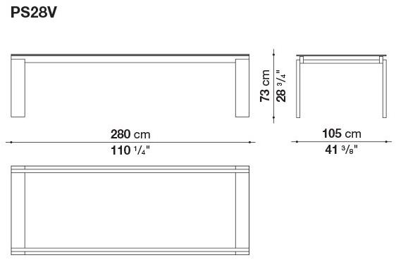 B&B Italia Прямоугольный стол из дерева и стекла Parallel structure sun-id-1347207 - Вид №5