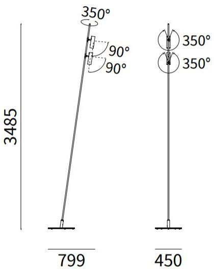 Lucifero's Регулируемый светодиодный уличный торшер Iferrosi If04.9 - Вид №1