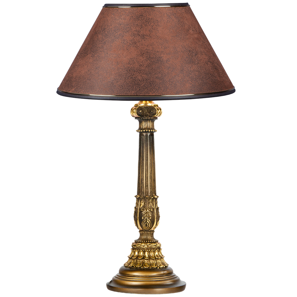 32022,34013 Настольная лампа Колонна Испанская Бронза Шоколад BOGACHO 4627138210994, 4627138151556