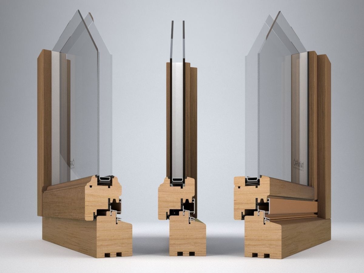 Деревянное окно vasistas Carminati Klima 80 ARCH-00130296 - Вид №3