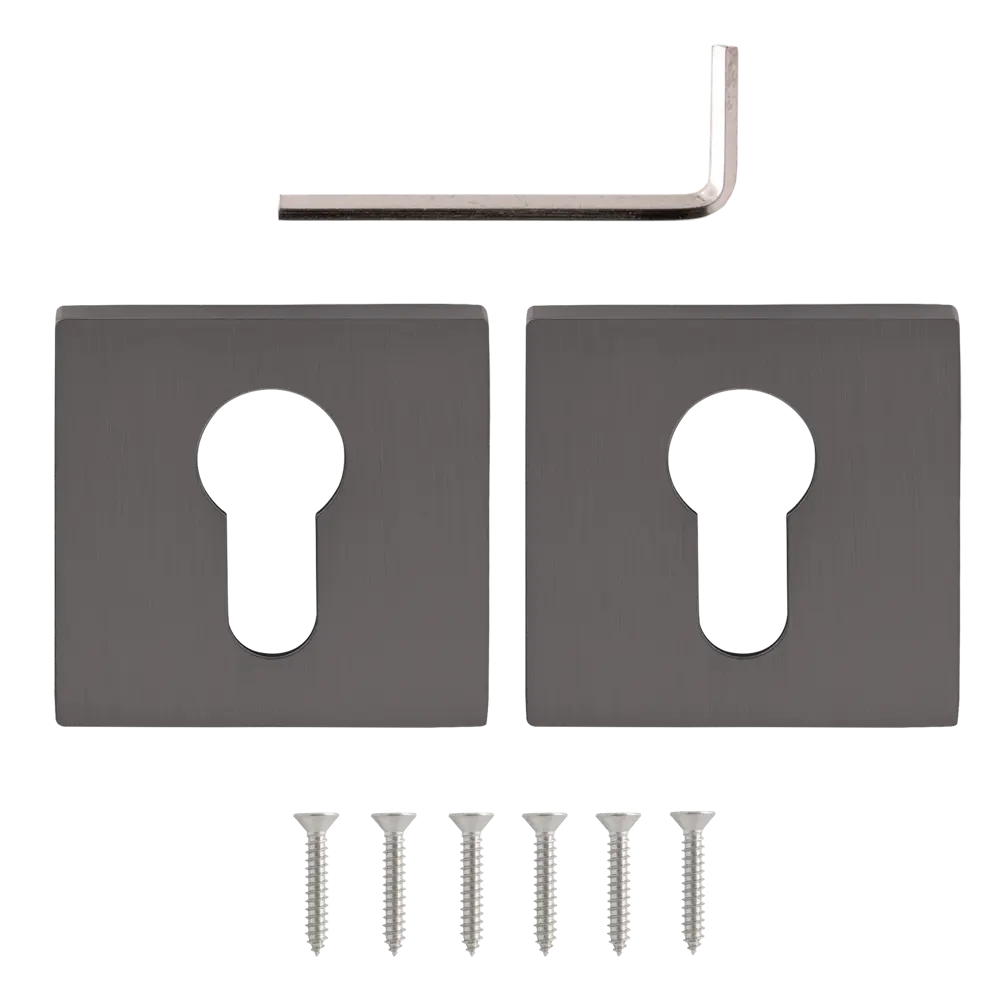 Накладка на замочную скважину Armex DP-C-30 52x52 мм цвет графит STLM-2129259 - Вид №1