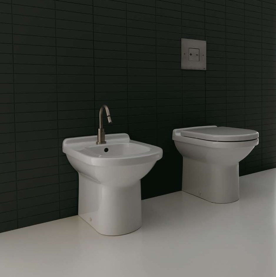 42213 Приставной унитаз напольный Белый  Due Италия Santreyd - Вид №1