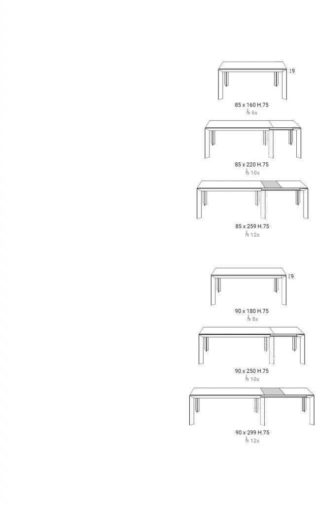 Ozzio Italia Раздвижной обеденный стол из алюминия и дерева  T205  - Вид №8