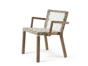 Веревочный стул с подлокотниками