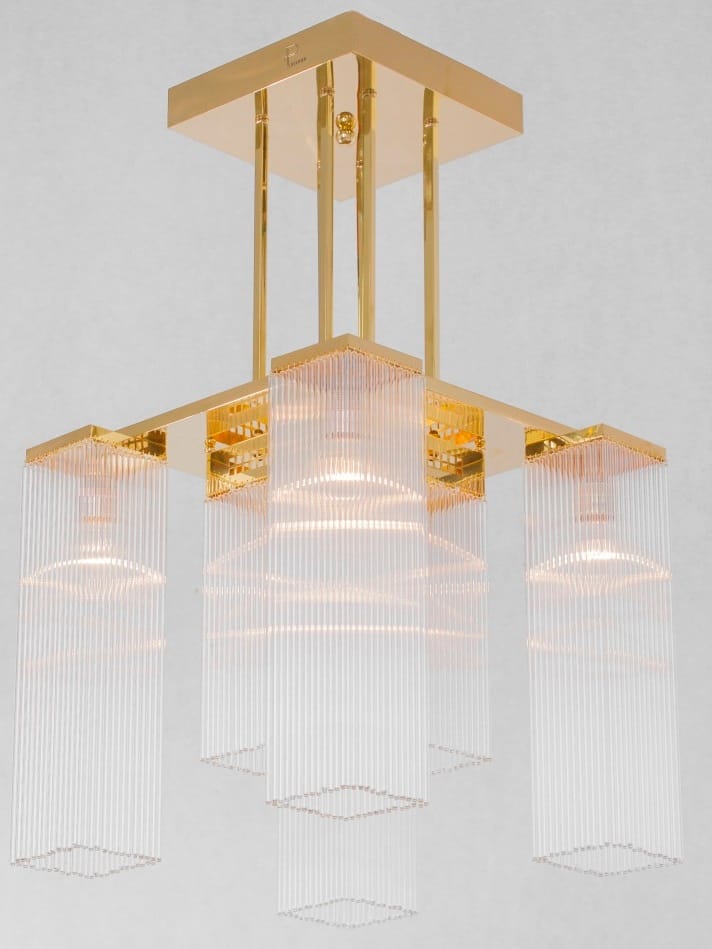 Подвесной светильник ручной работы из латуни Patinas Lighting Hoffmann ARCH-00130461 - Вид №9