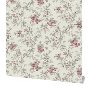 Обои флизелиновые Московская обойная фабрика Тоффи серо-розовые 1.06 м 4198-5