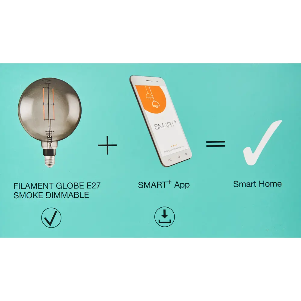 Лампа умная светодиодная Osram Smart Plus E27 220-240 В 6 Вт шар большой тонированная 430 лм, теплый белый свет 89143927 STLM-2098118 LEDVANCE  - Вид №4