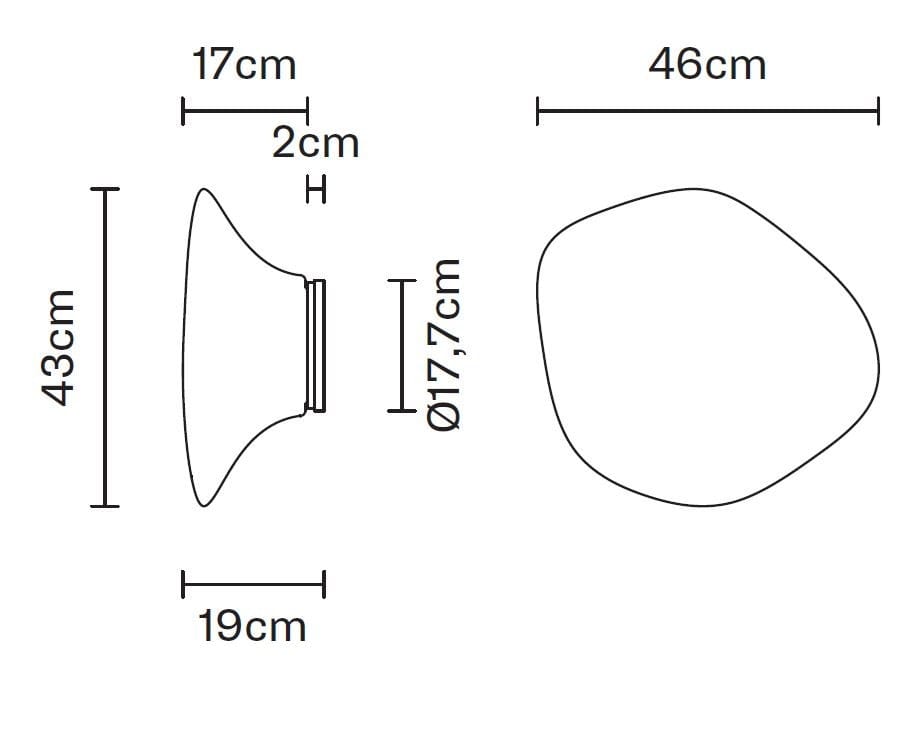 Стеклянная люминесцентная галогенная потолочная лампа Fabbian Lumi Mycena ARCH-00121036 - Вид №3