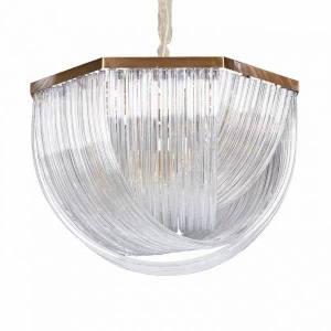 Подвесной светильник Murano L12 brass от Delight Collection A001 L12 DELIGHT COLLECTION ДИЗАЙНЕРСКИЕ 243939 Прозрачный;золото