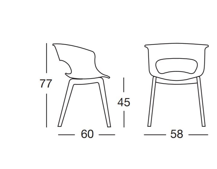 Тканевый стул с подлокотниками S-CAB Miss B ARCH-00121954 - Вид №2