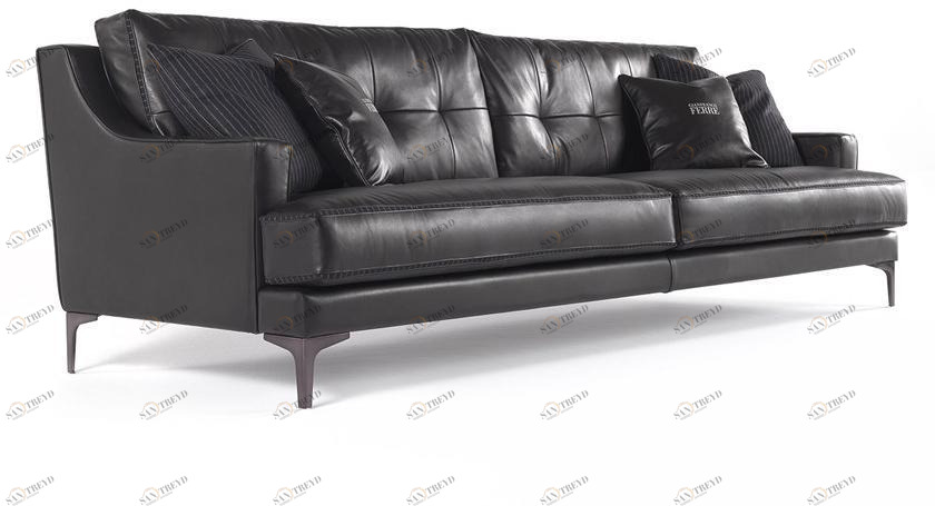 Gianfranco Ferré Home Стеганый 3-местный кожаный диван Clark sun-id-1377299