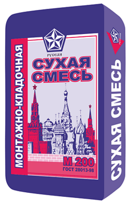 Монтажно кладочная смесь М200 Русеан 40кг 272 - Вид №1