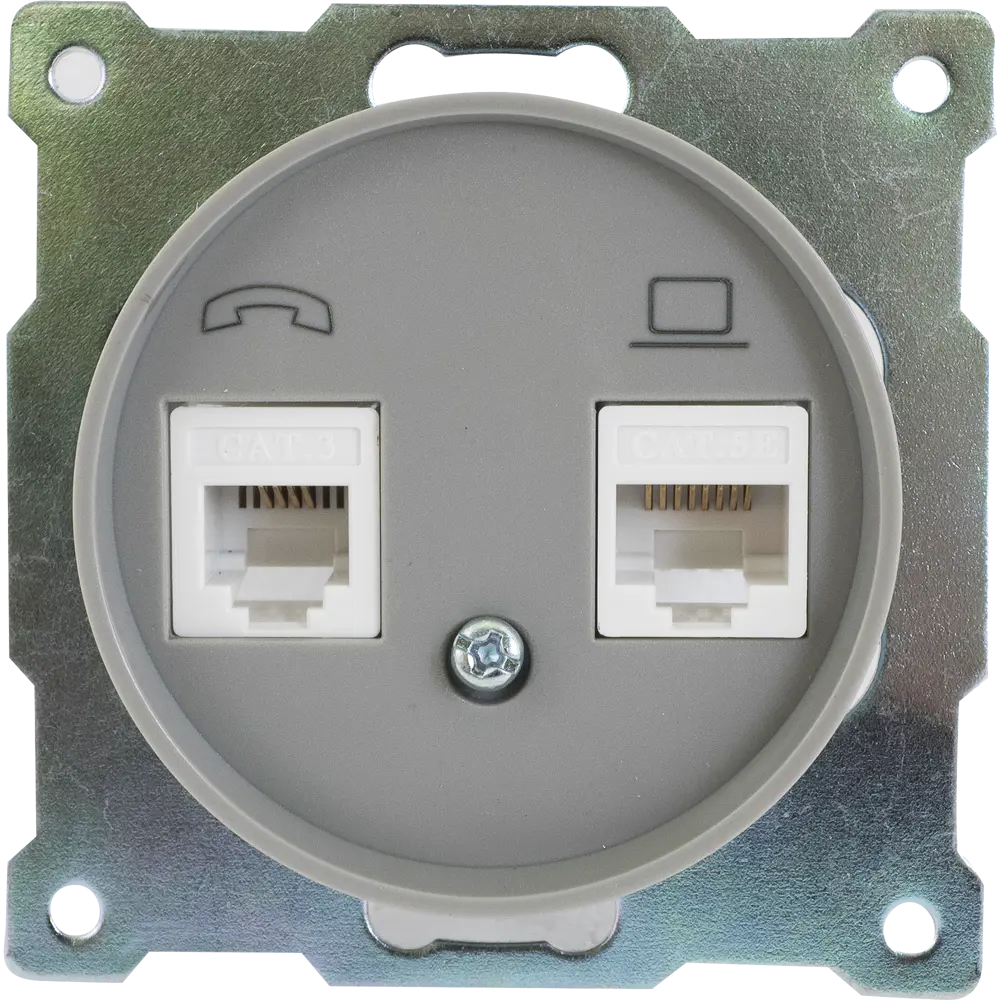 Розетка Florence от OneKeyElectro для телефона и интернета 82127034