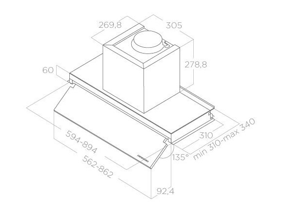 7976509 Вытяжка полновстраиваемая Elica BOXIN NO DRIP IX/A/60 серебристый STDN-0072411 - Вид №12