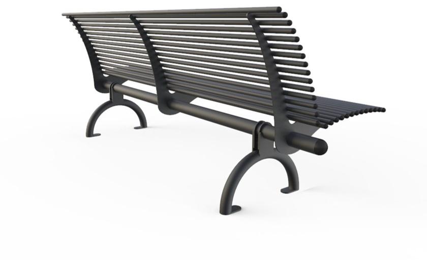 Lazzari Скамья из стали со спинкой Gallipoli Ar562 - Вид №1