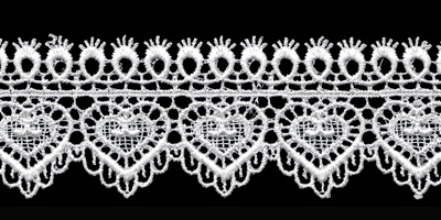 3069 Гипюр 40 мм в пакете белый Gamma 