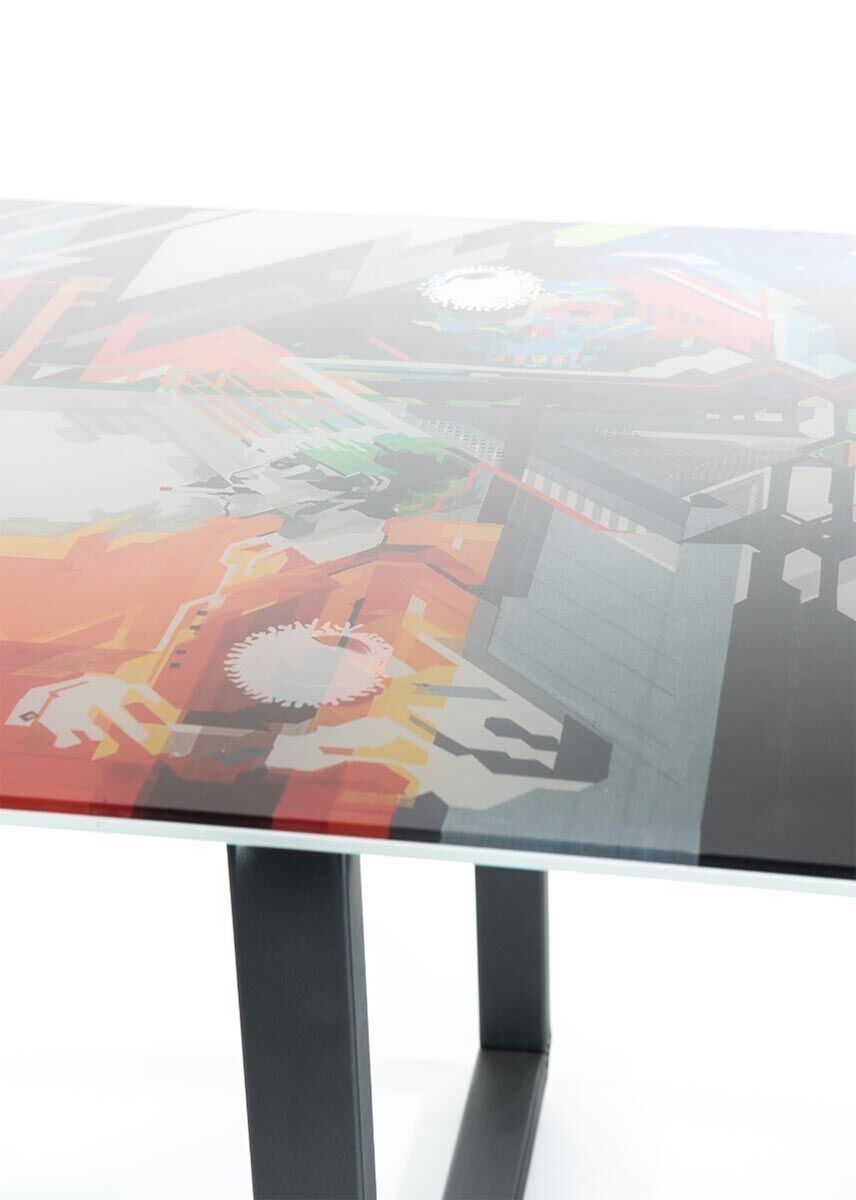 Прямоугольный стол из стали и стекла Situér Pop Corn [er] ARCH-00114205 - Вид №2