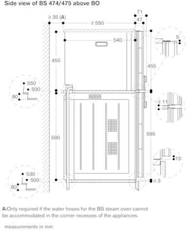 Gaggenau Комбинированная стеклянная печь Serie 400 Bs475102 - Вид №1
