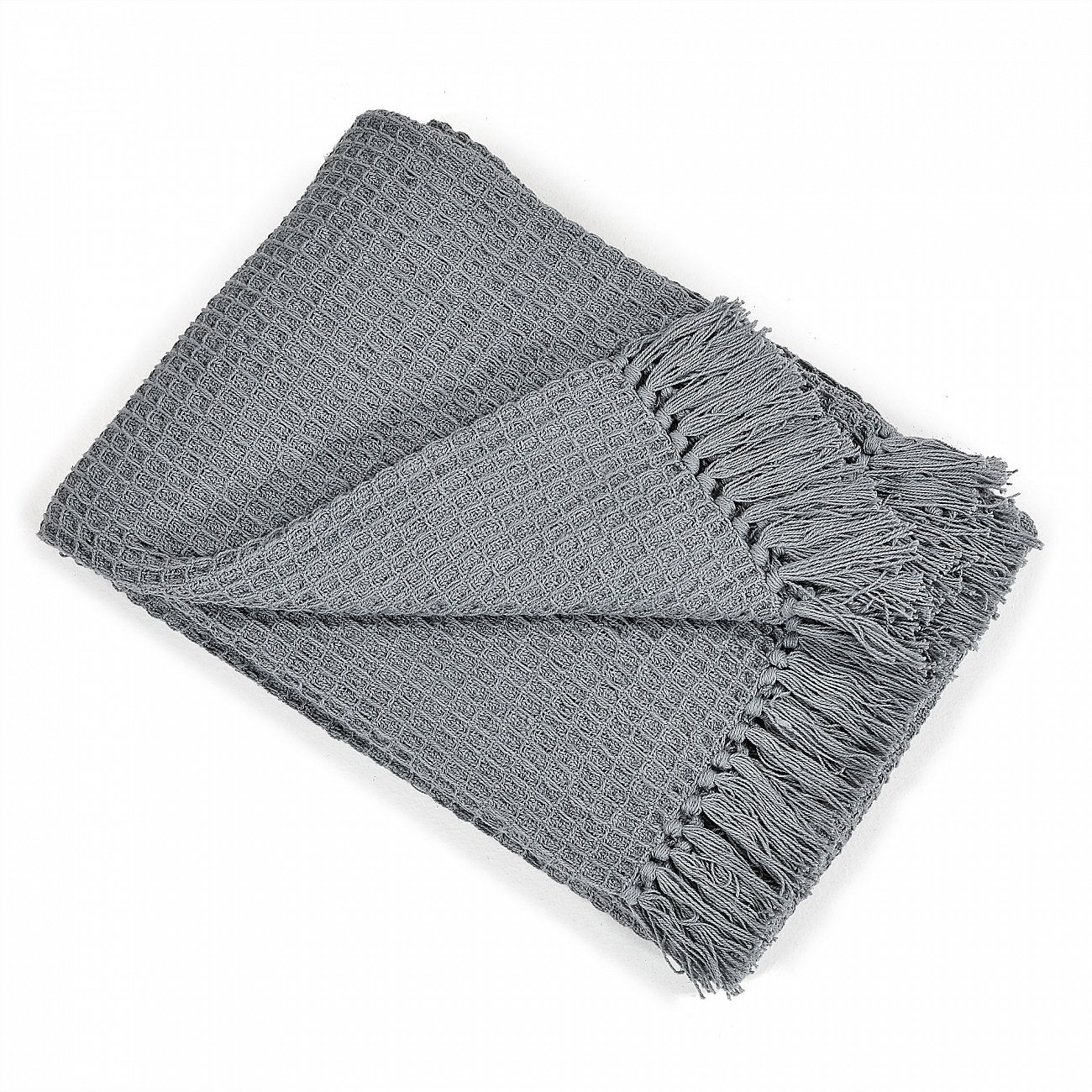 Плед Shallow 130x170 серый от La Forma LA FORMA SHALLOW, ОДНОТОННЫЕ 298812 Серый  - Вид №2