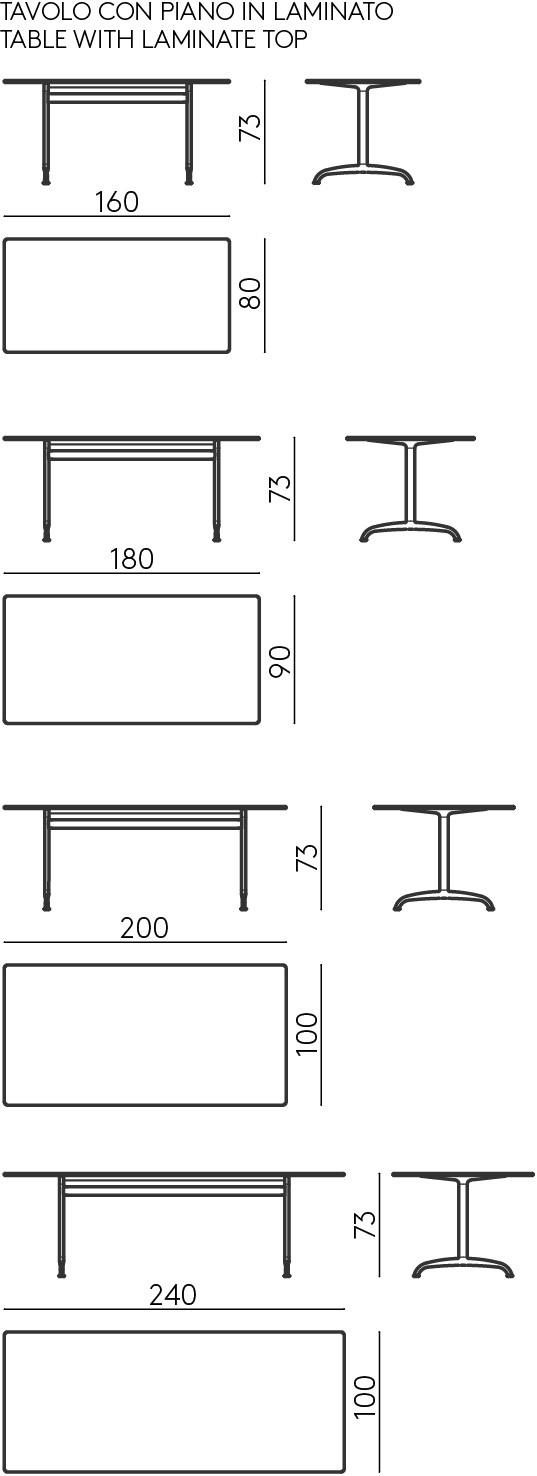 DE PADOVA Стол со столешницей из фанеры с покрытием hpl sun-id-1434232 - Вид №7