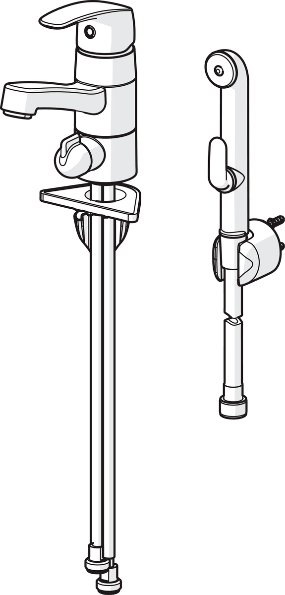 Oras 1014 Смеситель для умывальника с клапаном 1014 Safira Хром  - Вид №2
