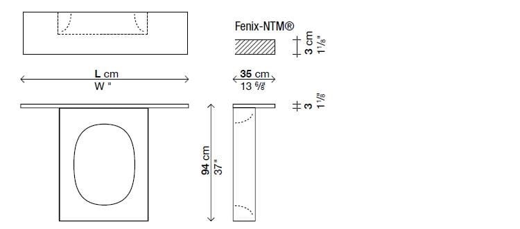 Прямоугольная консоль из ламината Kristalia Holo ARCH-00099696 - Вид №2