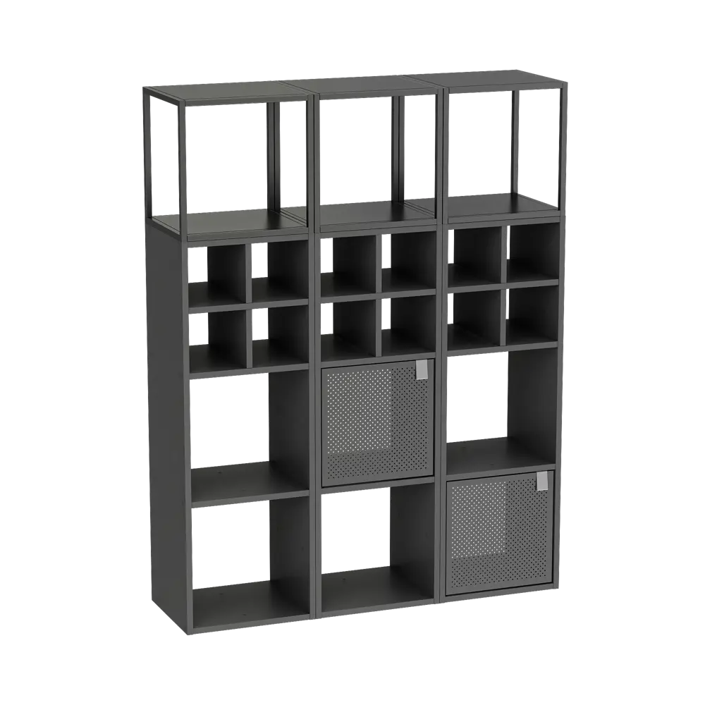 Стеллаж Spaceo KUB 6 секций 70x104x31.5 см ЛДСП цвет графит 82731874 STLM-2029627  - Вид №9