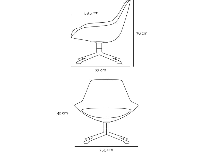 Тканевое вращающееся кресло с подлокотниками WORKSPACE KANSAS ARCH-00151160 - Вид №5