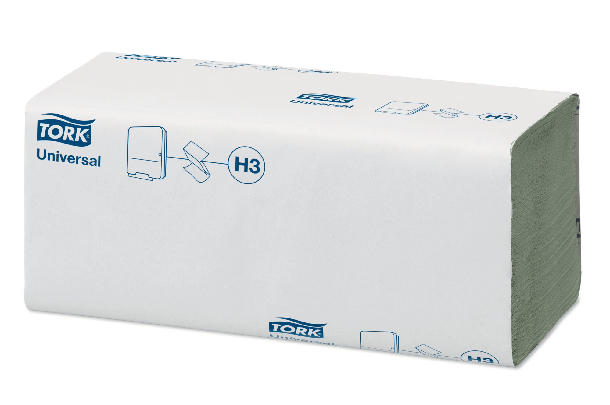 29013538 Однослойное зеленое полотенце (сложенное zz) Tork 