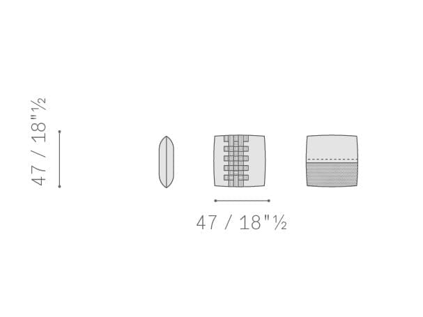Кожаная квадратная подушка In Stock Poltrona Frau ARCH-00077366 - Вид №3