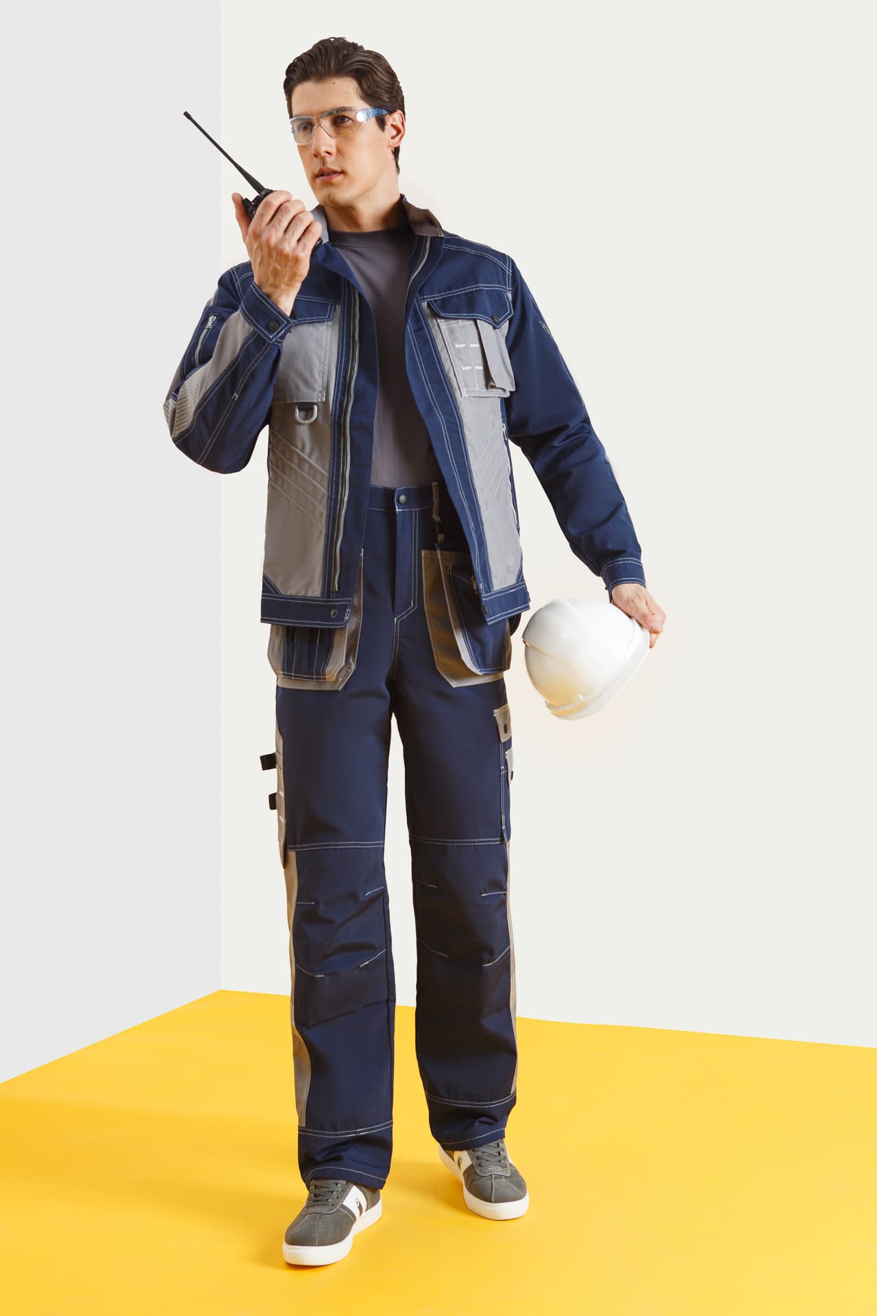 68840 Костюм "Прогресс" темно-синий с серым  Летняя спецодежда  размер 60-62/182-188  - Вид №8